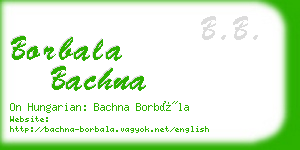 borbala bachna business card